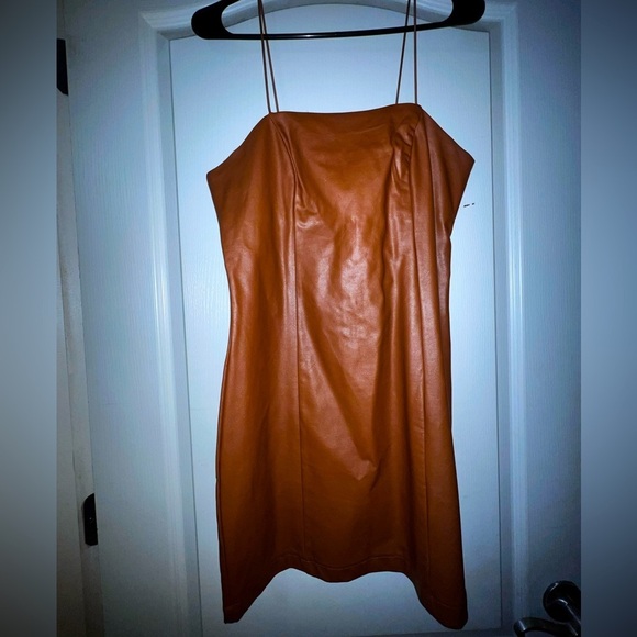 Wild Fable Bodycon Faux Leather dress from Target, worn twice. Size medium. - Picture 3 of 6